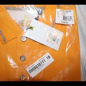 Robert Graham Orange Short Sleeve polo - NWT